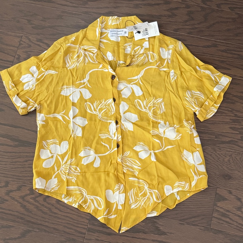 NWT Anthropologie Toulin Shirt Waikiki Floral Print